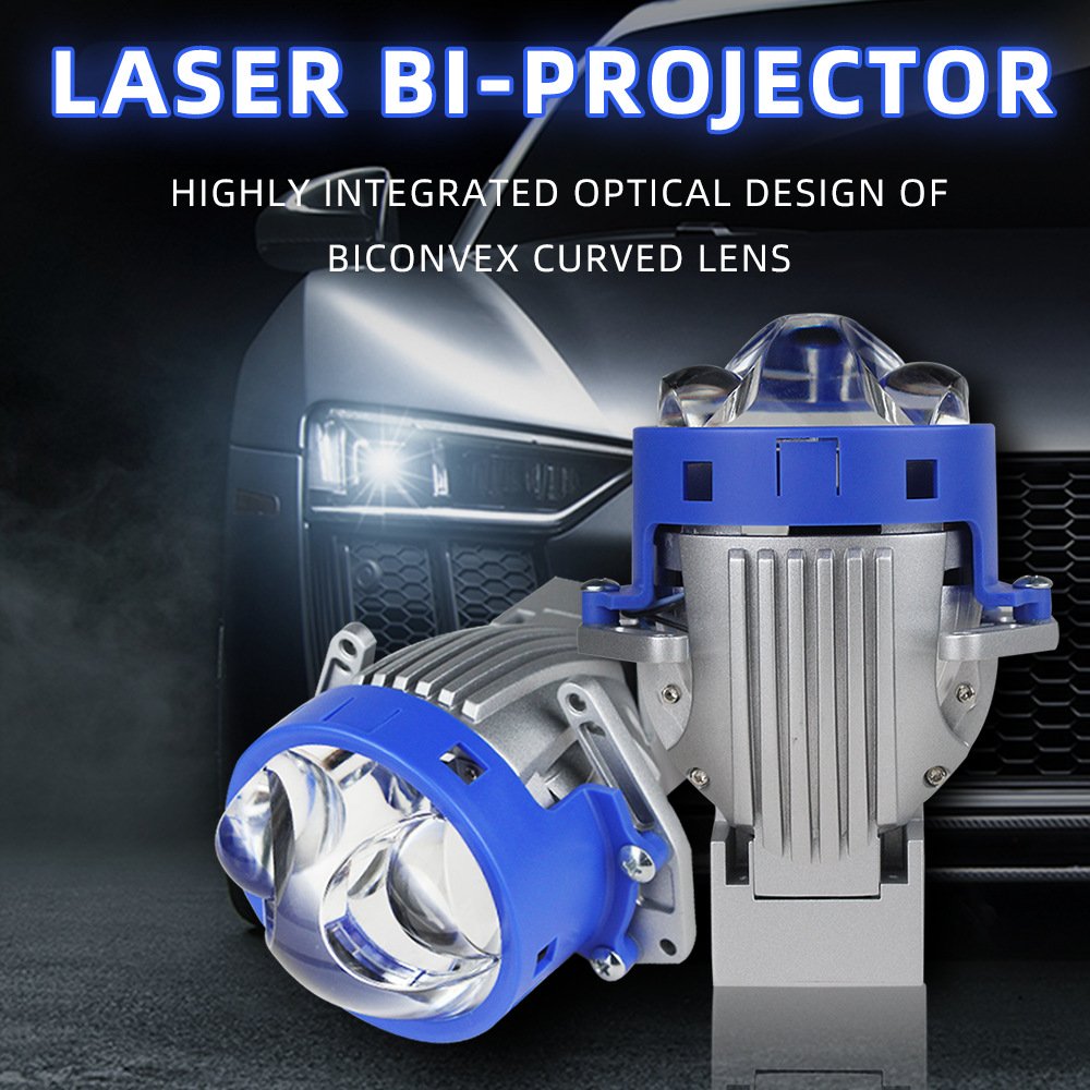 New Arrivals P60 Bi Led Projector Bi Laser Lens 3.0 Inch Faro LED High Low Beam Luz Proyector Turboes Car Dual Laser Headlight