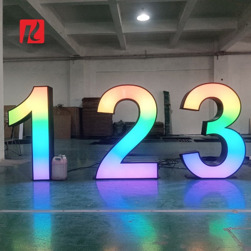 Custom Free Standing LED Letter Big LED Number Giant Light up Letter Alphabet Outdoor Large Decorative Letter