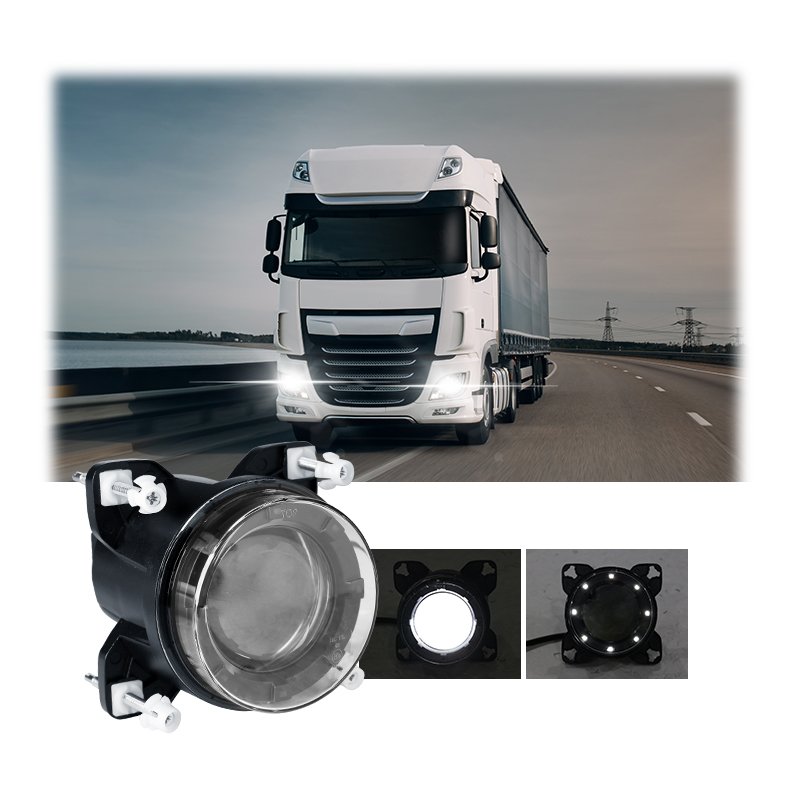 18W Low Beam Led Car Headlight Round 90mm Led Dipped Headlight With Parking Light for Bus Truck