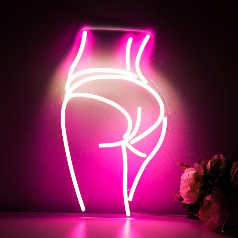 12V Wall Mount 3d Indoor Advertising Custom Acrylic Led Neon Lights Signs Bar Personalized Gifts Sexy Body