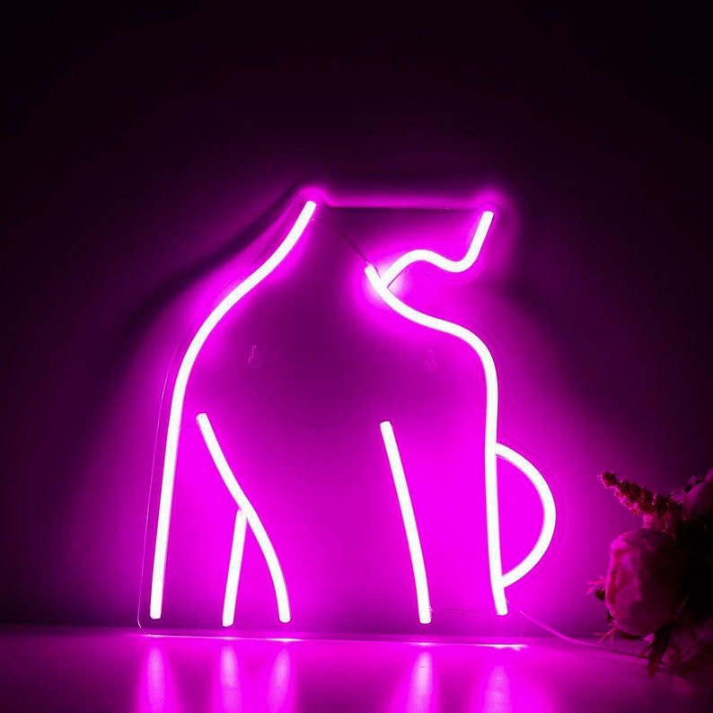 12V Wall Mount 3d Indoor Advertising Custom Acrylic Led Neon Lights Signs Bar Personalized Gifts Sexy Body