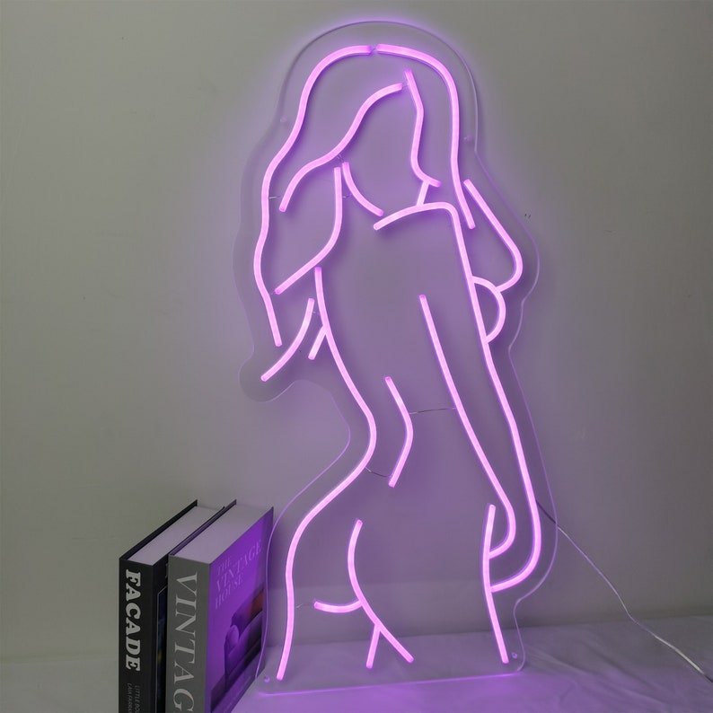 12V Wall Mount 3d Indoor Advertising Custom Acrylic Led Neon Lights Signs Bar Personalized Gifts Sexy Body