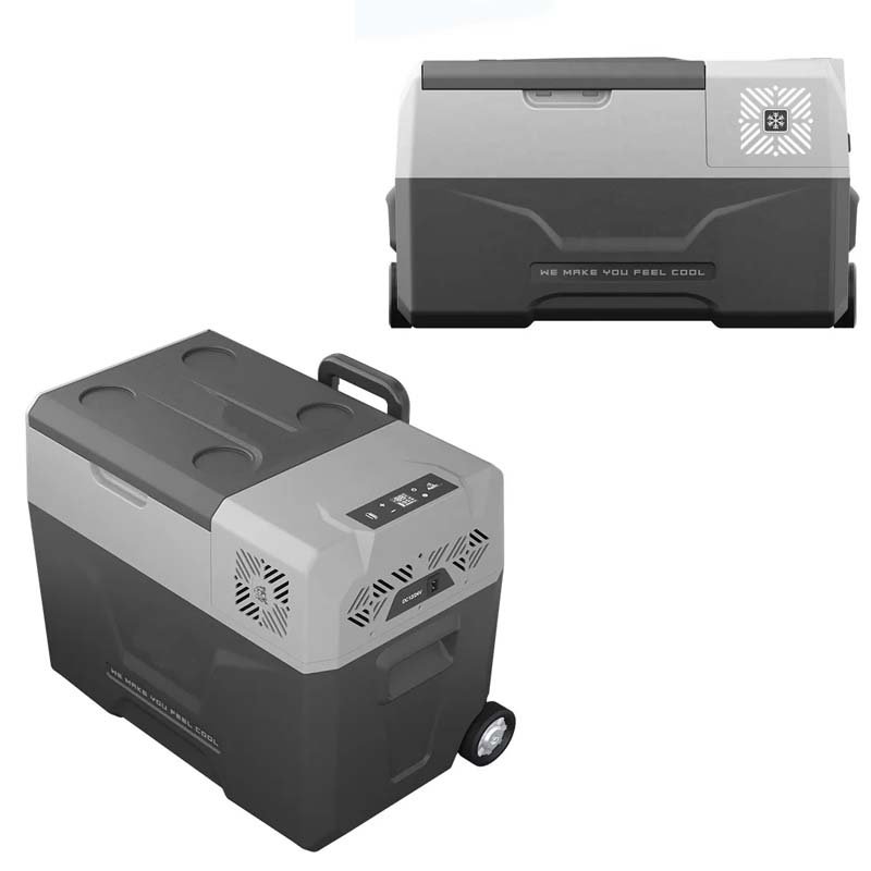 Mini Dual Zone DC12V Portable Min Car Refrigerator with Wheels for Travel