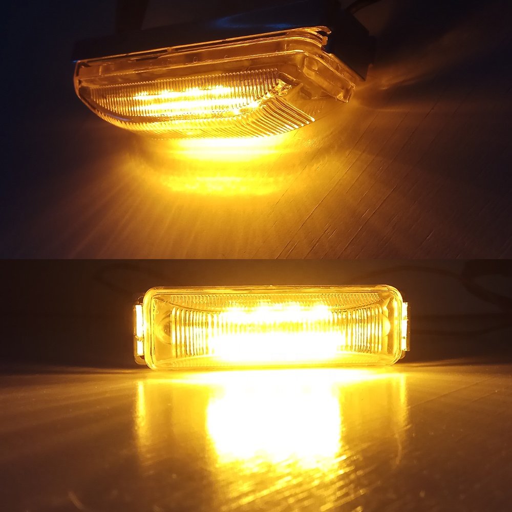 DOT 12 Volt Amber Trailer LED Clearance Side Outline Marker Lamp Lights Truck