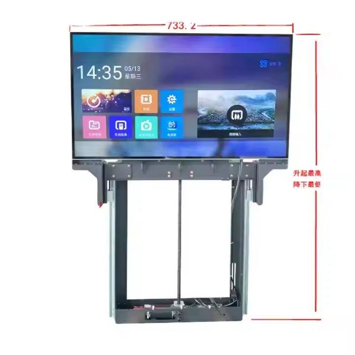 Vehicle Modified Accessories Lifting Mechanism Electric Car Tv Lifter Lifting Tv for Mpv Mini Bus Coach Vip Cars Lifted TV