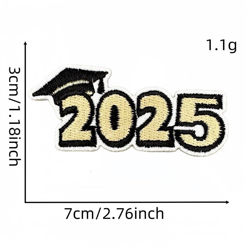 fashion style college graduation ceremony stationery theme iron on patches for clothes