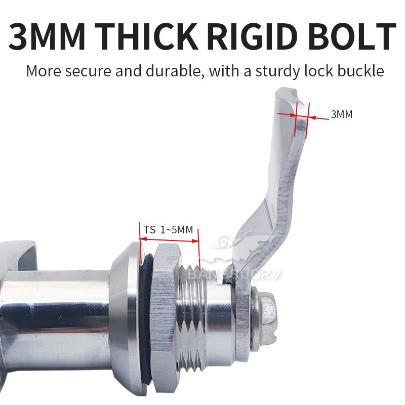 BSS422-1-2 Garage Door Lock Kit T Handle Latch With Keys for Rv caravan / Lock /Door Lock