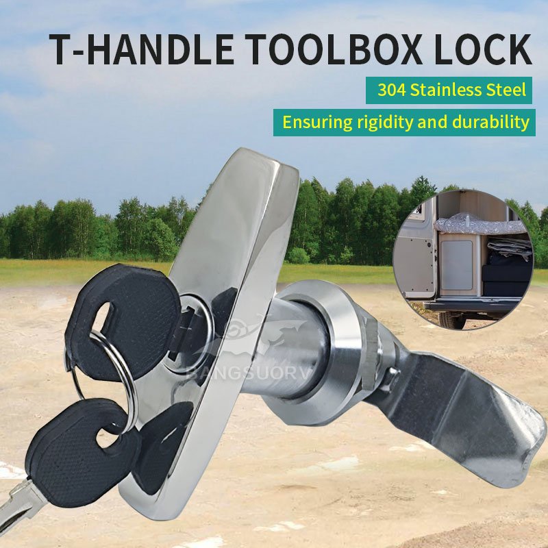 BSS422-1-2 Garage Door Lock Kit T Handle Latch With Keys for Rv caravan / Lock /Door Lock