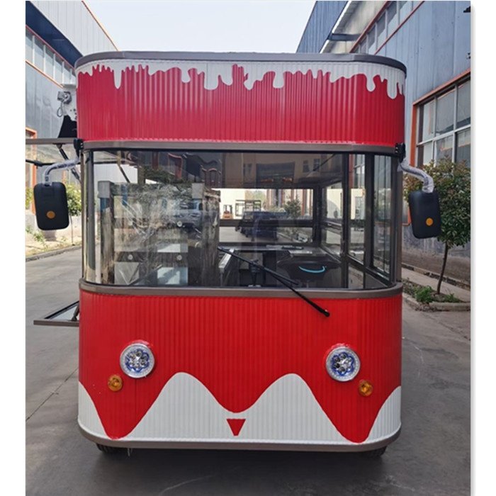 Mobile Fryer Food Cart Commercial Snack Electric Food Cart