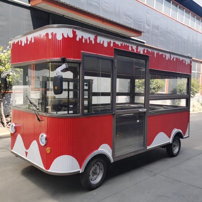 Mobile Fryer Food Cart Commercial Snack Electric Food Cart