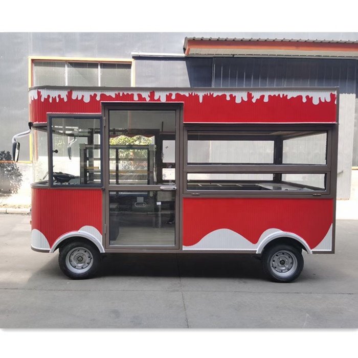 Mobile Fryer Food Cart Commercial Snack Electric Food Cart