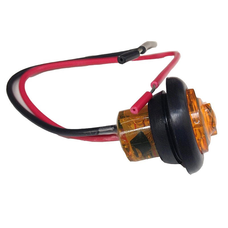 Factory Wholesale Mini 0.75" Amber Led Round Clearance Marker Lights 12v 24v for Truck Trailer and Lorry