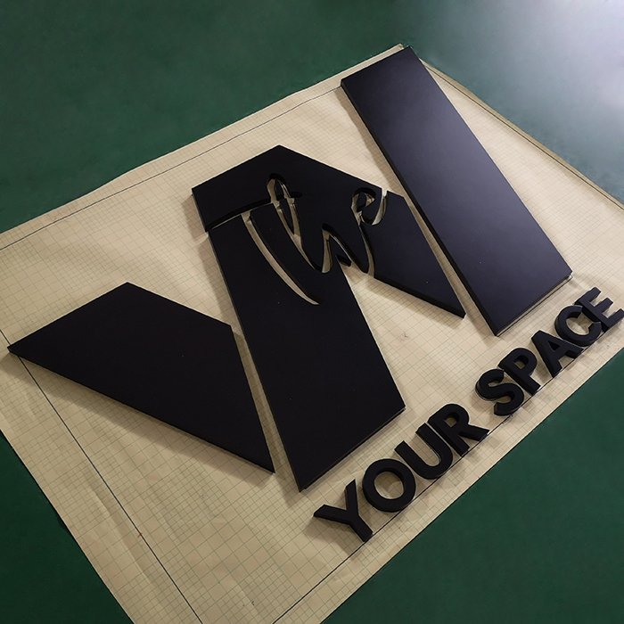 Custom Laser Cut Acrylic 3D Logo Pvc Plastic Commercial Office Decor Letters Sign
