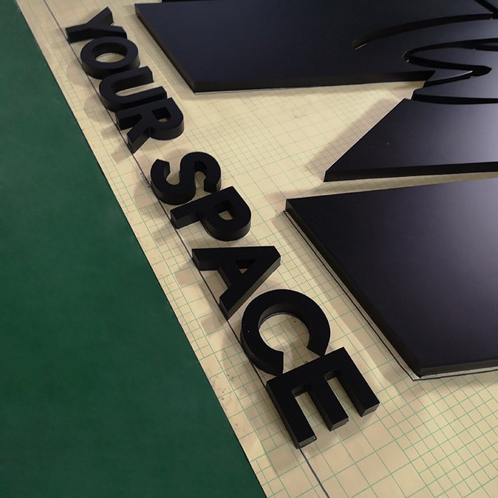 Custom Laser Cut Acrylic 3D Logo Pvc Plastic Commercial Office Decor Letters Sign