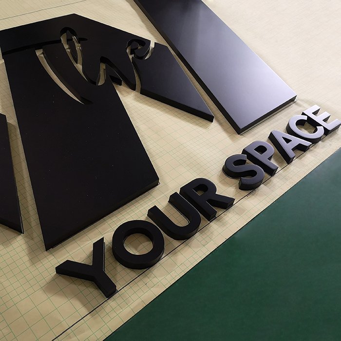 Custom Laser Cut Acrylic 3D Logo Pvc Plastic Commercial Office Decor Letters Sign