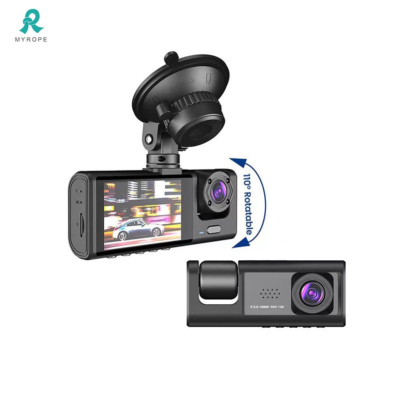 DVR Cars Dash Cam Black Box for Car Accessories 3 Channel Front and Rear Dash Camera 1080P