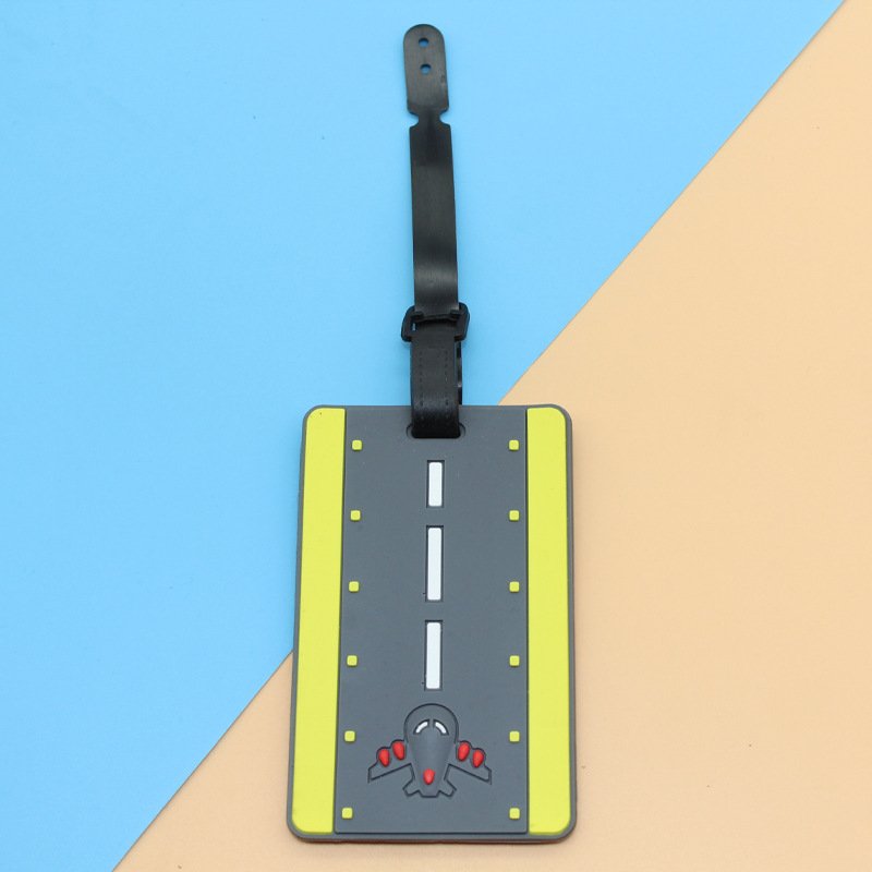 Wholesale PVC Soft Rubber Luggage Tag With Anti-Lost Boarding Card Cartoon Silicone Card Set for Haulage Luggage Souvenirs Gifts