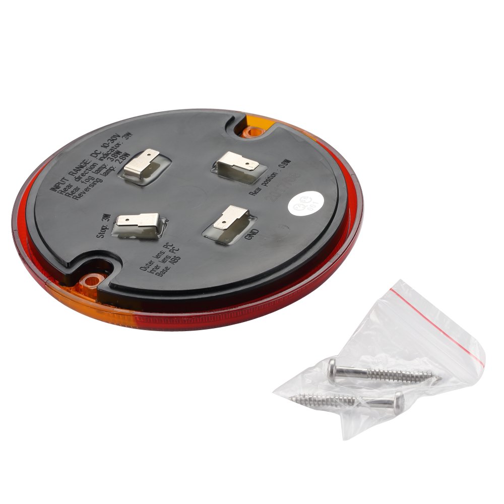 10-30V Round Truck Trailer Hamburger Led Combination Tail Lights Stop Turn Rear Lamps
