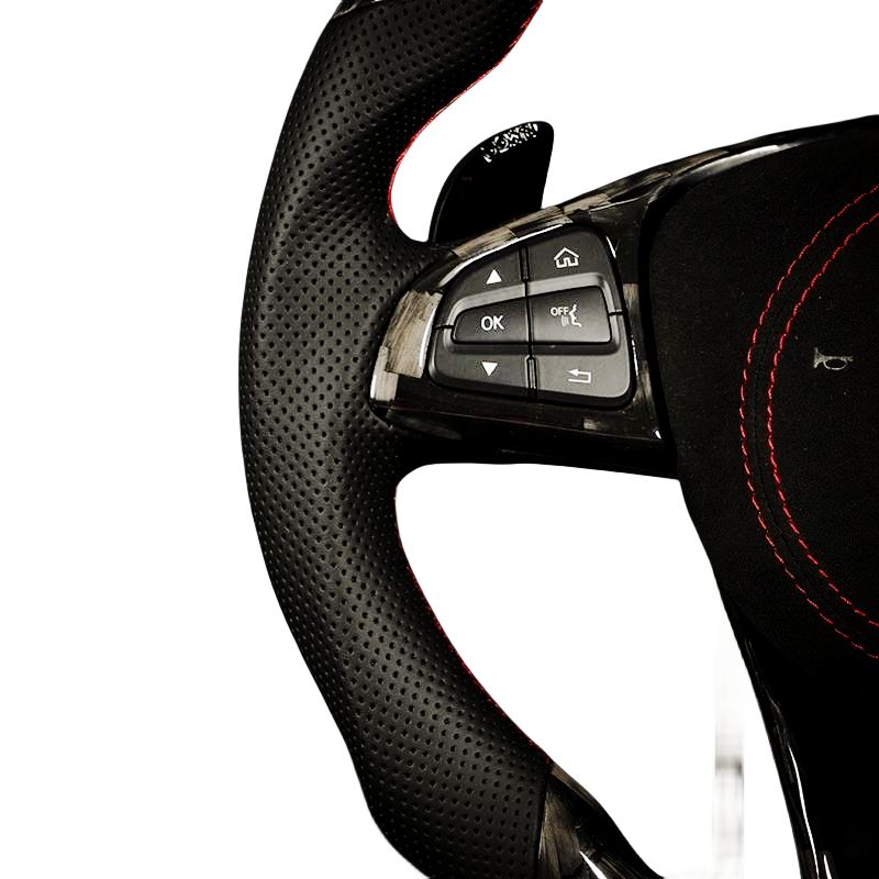 Carbon Fiber Steering Wheel for Mercedes CLS-Class W205 W207 C218 E-Class W212 GLA-Class X156 GLK X204 LED Steering Wheel
