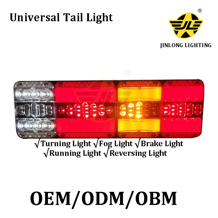 Universal Bus Lorry Trailer Truck 24V LED Taillights LED Brake Stop Turn Signal Rear Tail Lamp 12V Driving Light Rear Taillight