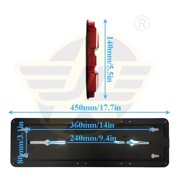 Universal Bus Lorry Trailer Truck 24V LED Taillights LED Brake Stop Turn Signal Rear Tail Lamp 12V Driving Light Rear Taillight