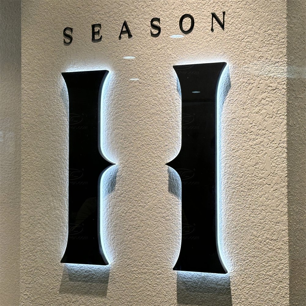 Custom 3D Acrylic LED Letter Sign Outdoor Light Backlit Business Logo Board for Mobile Shop & Bar Advertising Design