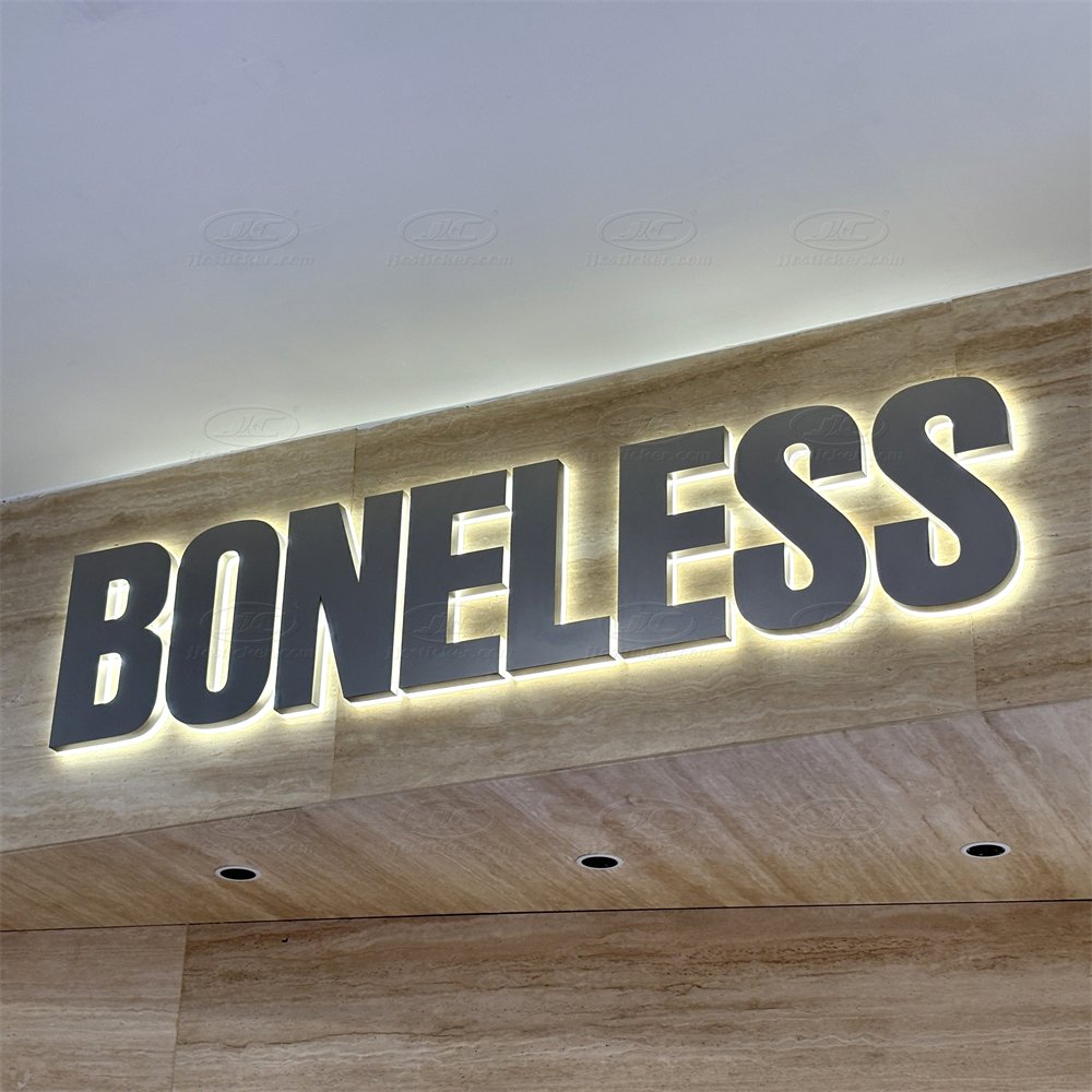 Custom 3D Acrylic LED Letter Sign Outdoor Light Backlit Business Logo Board for Mobile Shop & Bar Advertising Design