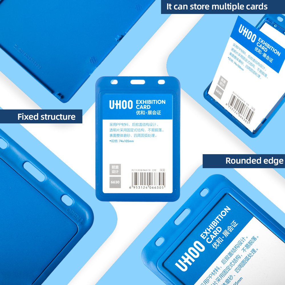 UHOO 6630 Large Name Badge Work Card Access Room Card Cover Lovely Student Meal Bus Card Hospital Company Employee Accessory