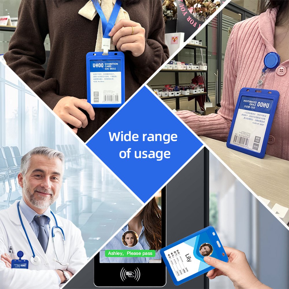 UHOO 6630 Large Name Badge Work Card Access Room Card Cover Lovely Student Meal Bus Card Hospital Company Employee Accessory