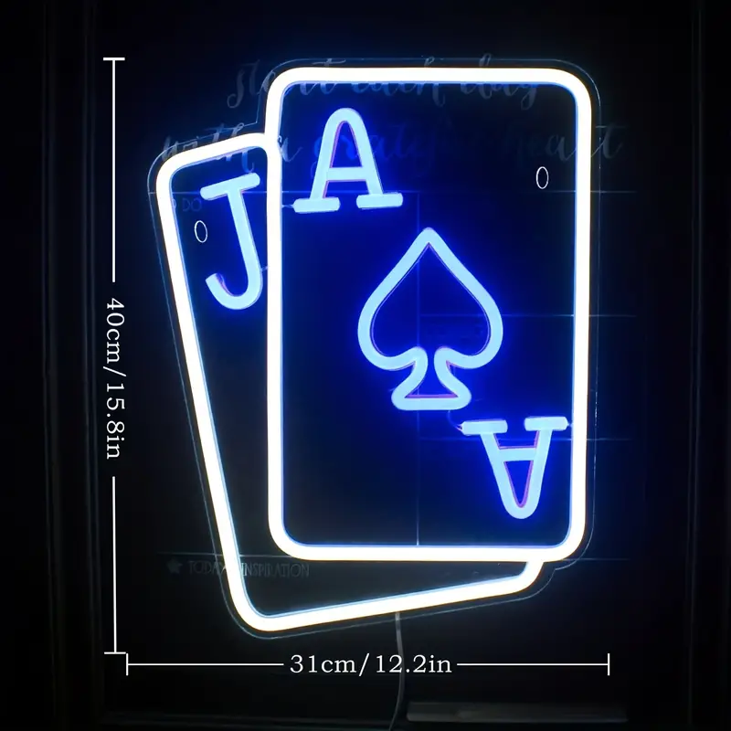 Color Letters Ads No Moq Number Neon Sign Board Outdoor for Advertising Shops Retail Shop Playing Cards