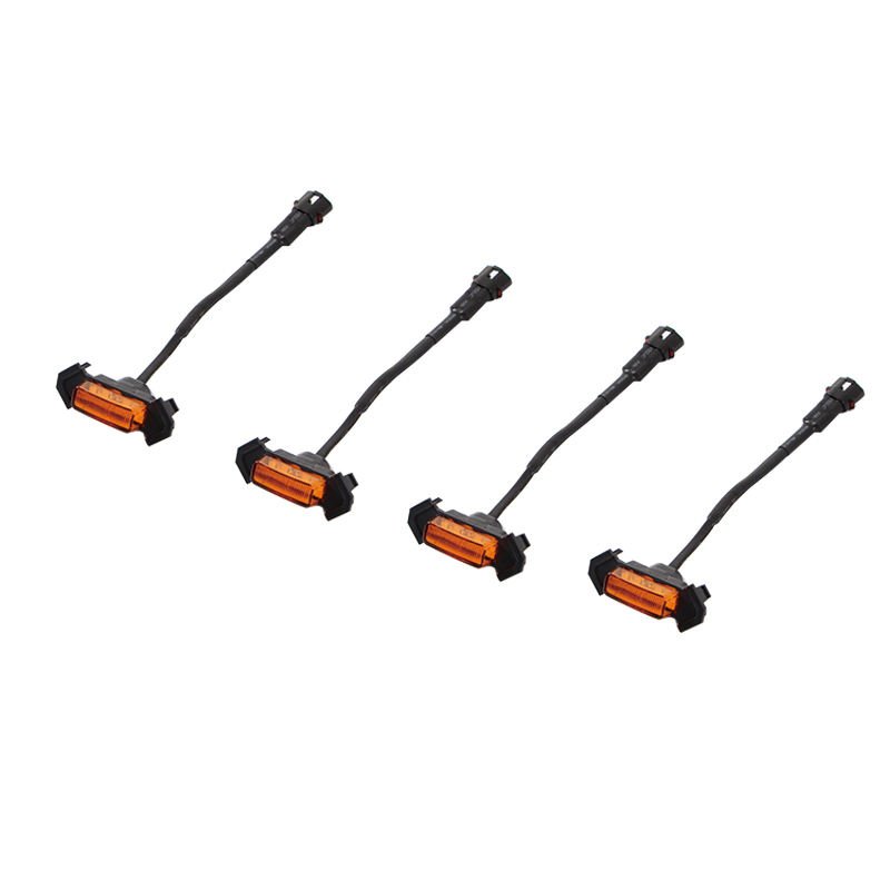 Carolyn 4pcs LED Grille Lights Amber White Offroad Raptor 12v Car Grille Led Lights for Toyota Tacoma 2016-2018 Honda Nissan