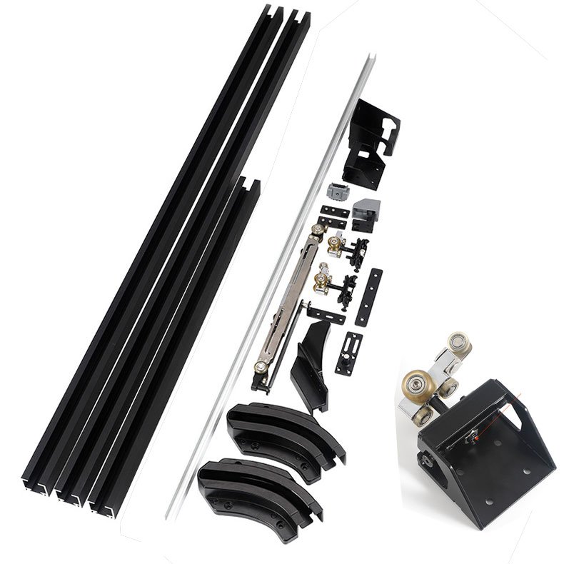 Flush Sliding Door System Door Slide System Aluminium Wheels Closet Sliding Door Systems