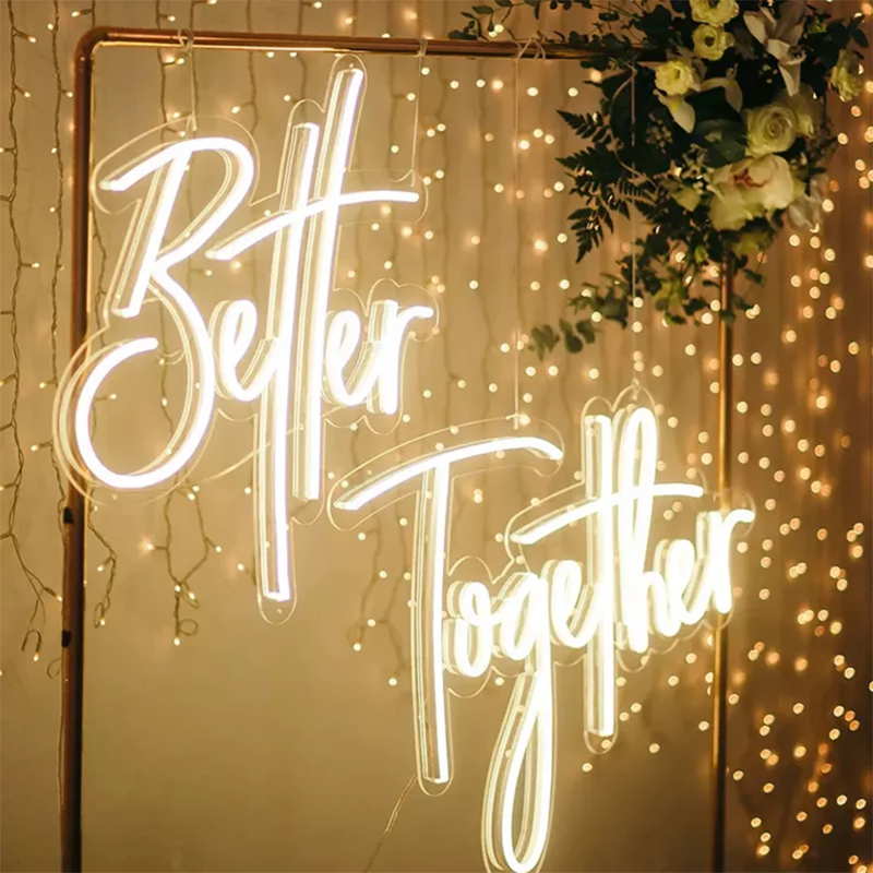 Rebow Fast Delivery Oem Customized Led Neon Sign Accessories Determine for Home Decor