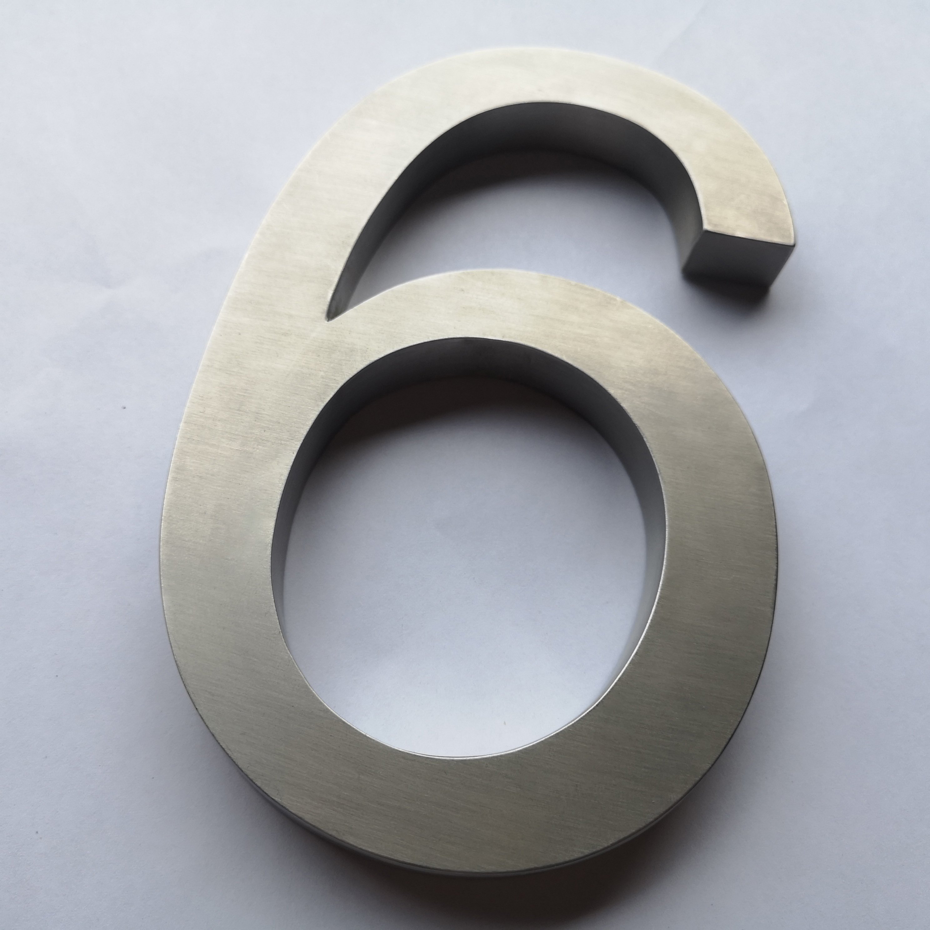 Brushed Fashion Small Thin Decorative Self Adhesive Advertising Metal Alphabet Letter for Wall