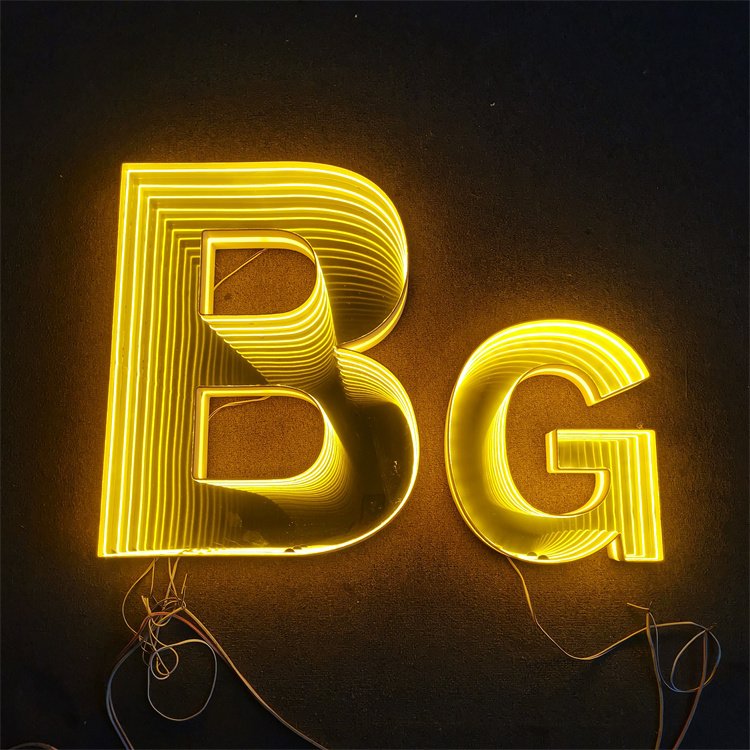 Acrylic Mirror Sign 3D Led Sign Infinity Mirror Light Infinite Mirror Electronic Sign