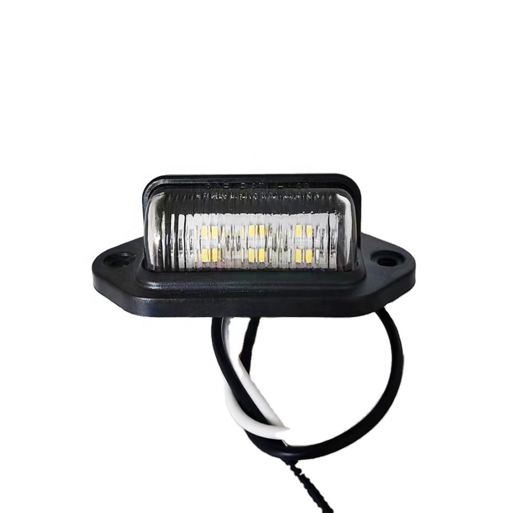 Mini Tag Light 6 LED License Number Plate Side Light for SUV Truck Trailer RV Van Motorcycle Signal Lamp Waterproof E4 Approved