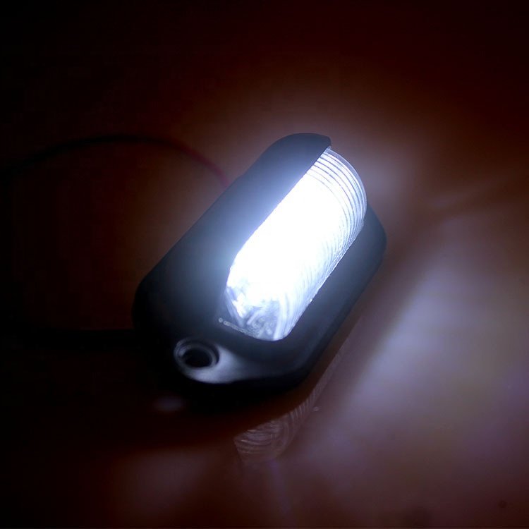 Mini Tag Light 6 LED License Number Plate Side Light for SUV Truck Trailer RV Van Motorcycle Signal Lamp Waterproof E4 Approved