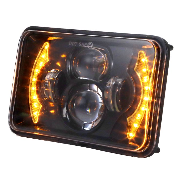 FDN H4 Led Headlight for Jeep Cherokee Xj Car Accessories 5 Inch Dot Led Sealed Beam Truck Headlight With Halo for Gmc