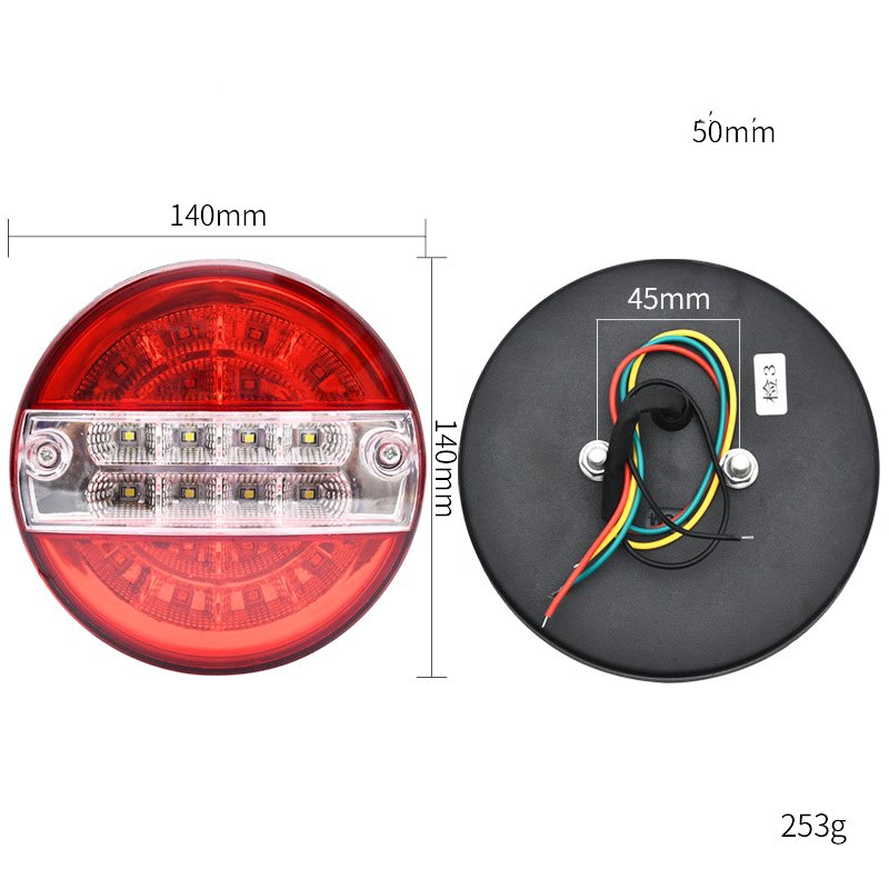 Superbleds Wholesale 5.5 Inch Round Trailer Truck LED Tail Light High Brightness Hamburger Combination Tail Lights Rear Lamp