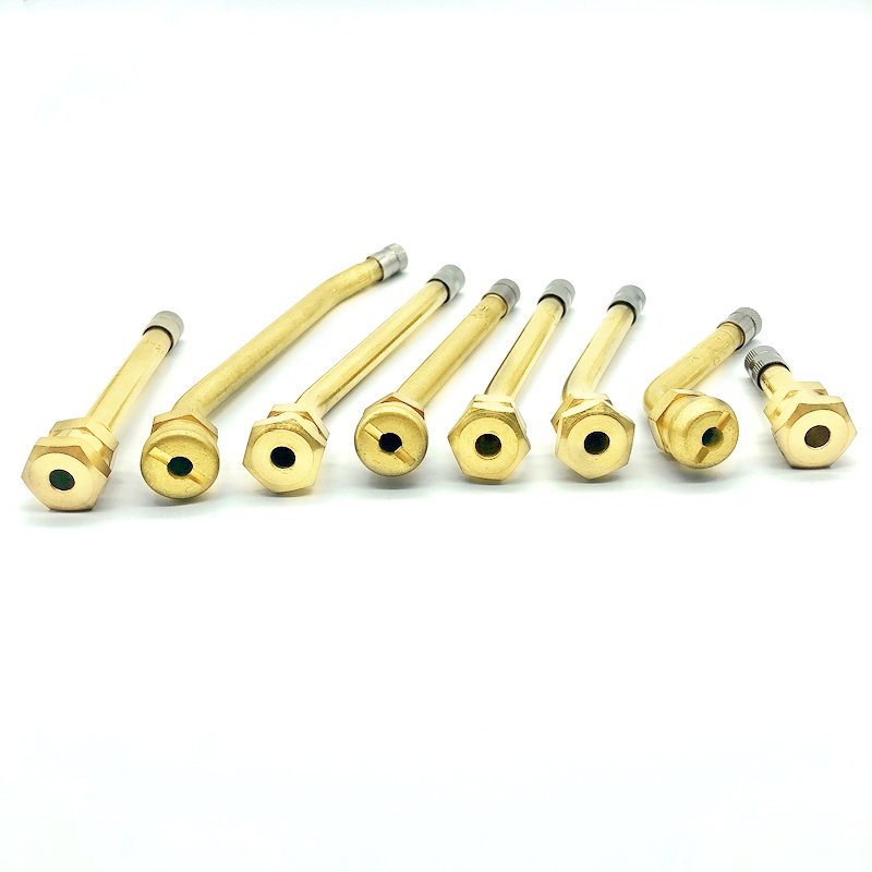 V3.20.6 Tubeless Metal Clamp-in Valves Compression Type Tire Valve Easy to Replace Yellow Brass Bus or Truck Valves