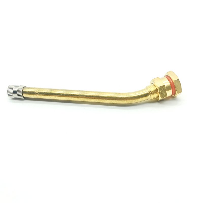 V3.20.6 Tubeless Metal Clamp-in Valves Compression Type Tire Valve Easy to Replace Yellow Brass Bus or Truck Valves