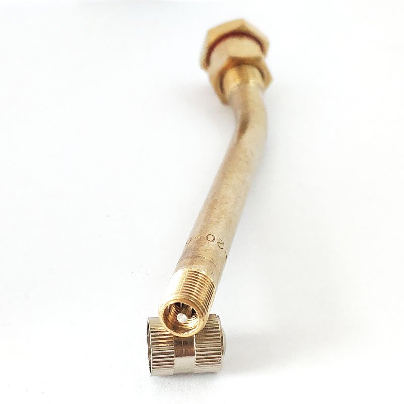 V3.20.6 Tubeless Metal Clamp-in Valves Compression Type Tire Valve Easy to Replace Yellow Brass Bus or Truck Valves