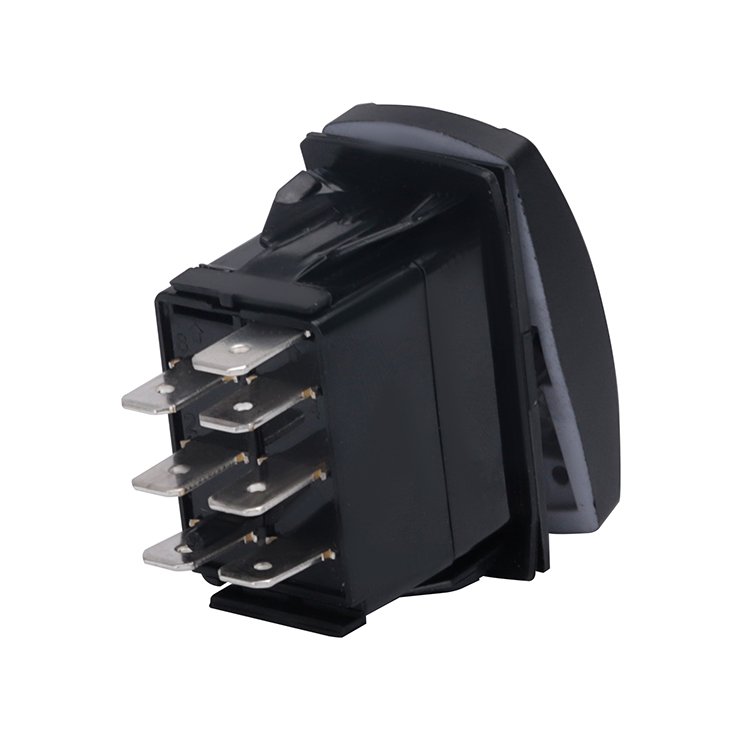 Marine Carling Switch Boat 7 Pins Blue LED on Off Push Button Toggle Rocker Switch With Lights 20A 12V for Boat Car