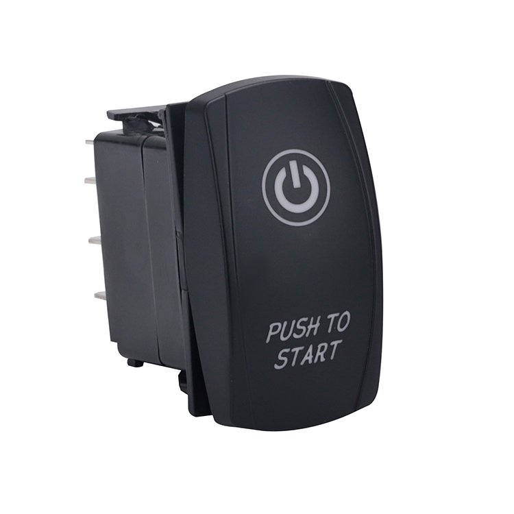 Marine Carling Switch Boat 7 Pins Blue LED on Off Push Button Toggle Rocker Switch With Lights 20A 12V for Boat Car