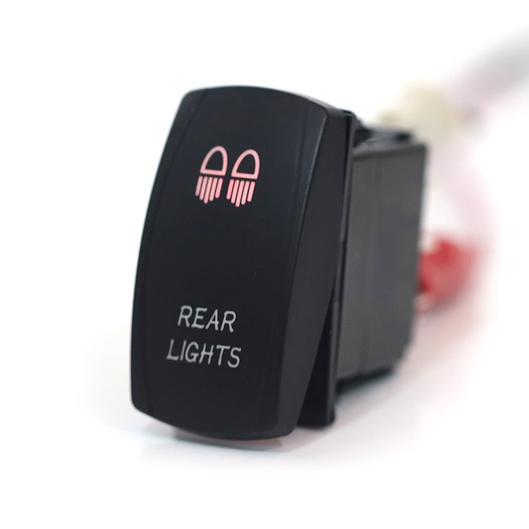 Marine Carling Switch Boat 7 Pins Blue LED on Off Push Button Toggle Rocker Switch With Lights 20A 12V for Boat Car