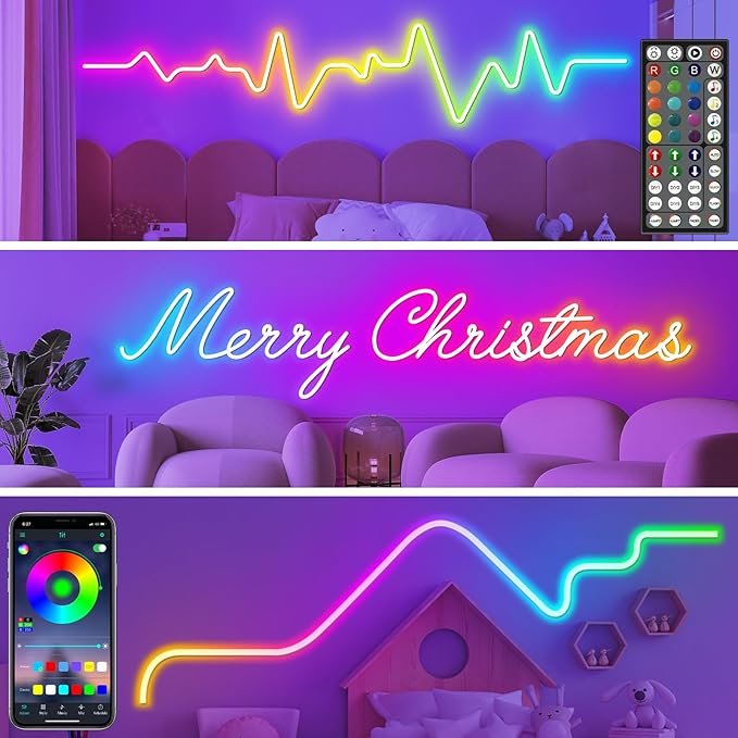 Customizable Dimmable LED Neon Signs Personalized Electronic Wall Decor for Weddings Birthdays Bars Shops-for Bedroom Name Logos