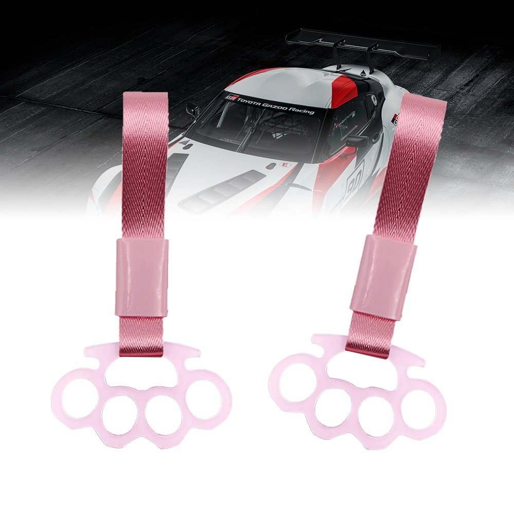Universal 1Pcs JDM Style TSURIKAWA Pink Ring Subway Train Bus Handle Strap for Car Styling