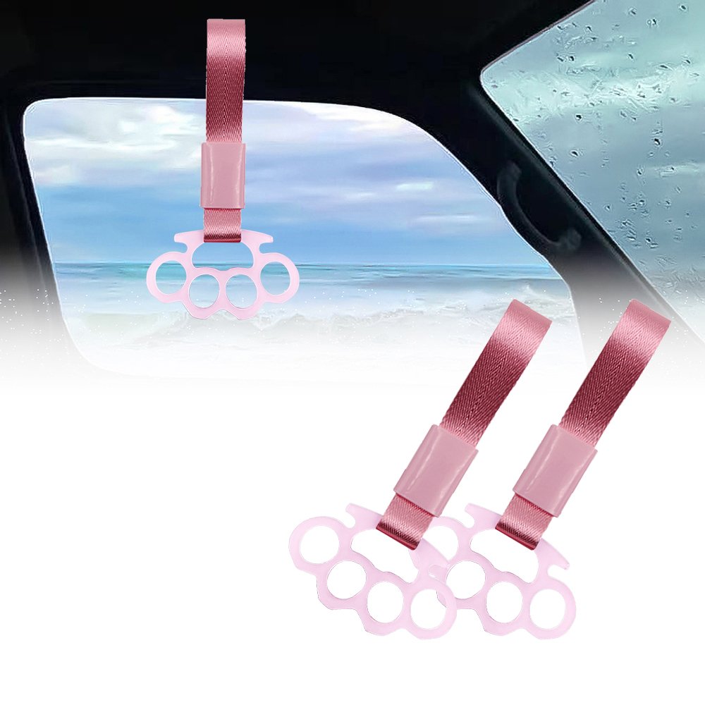 Universal 1Pcs JDM Style TSURIKAWA Pink Ring Subway Train Bus Handle Strap for Car Styling