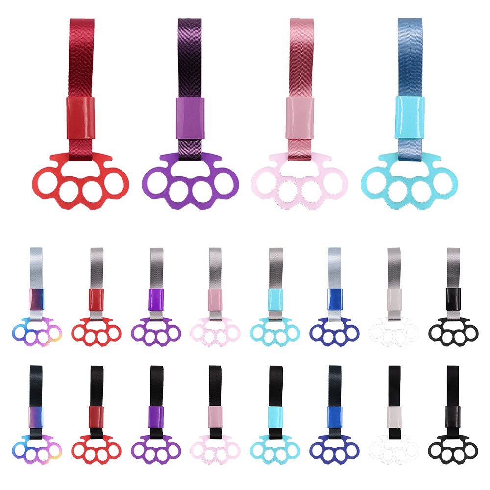 Universal 1Pcs JDM Style TSURIKAWA Pink Ring Subway Train Bus Handle Strap for Car Styling