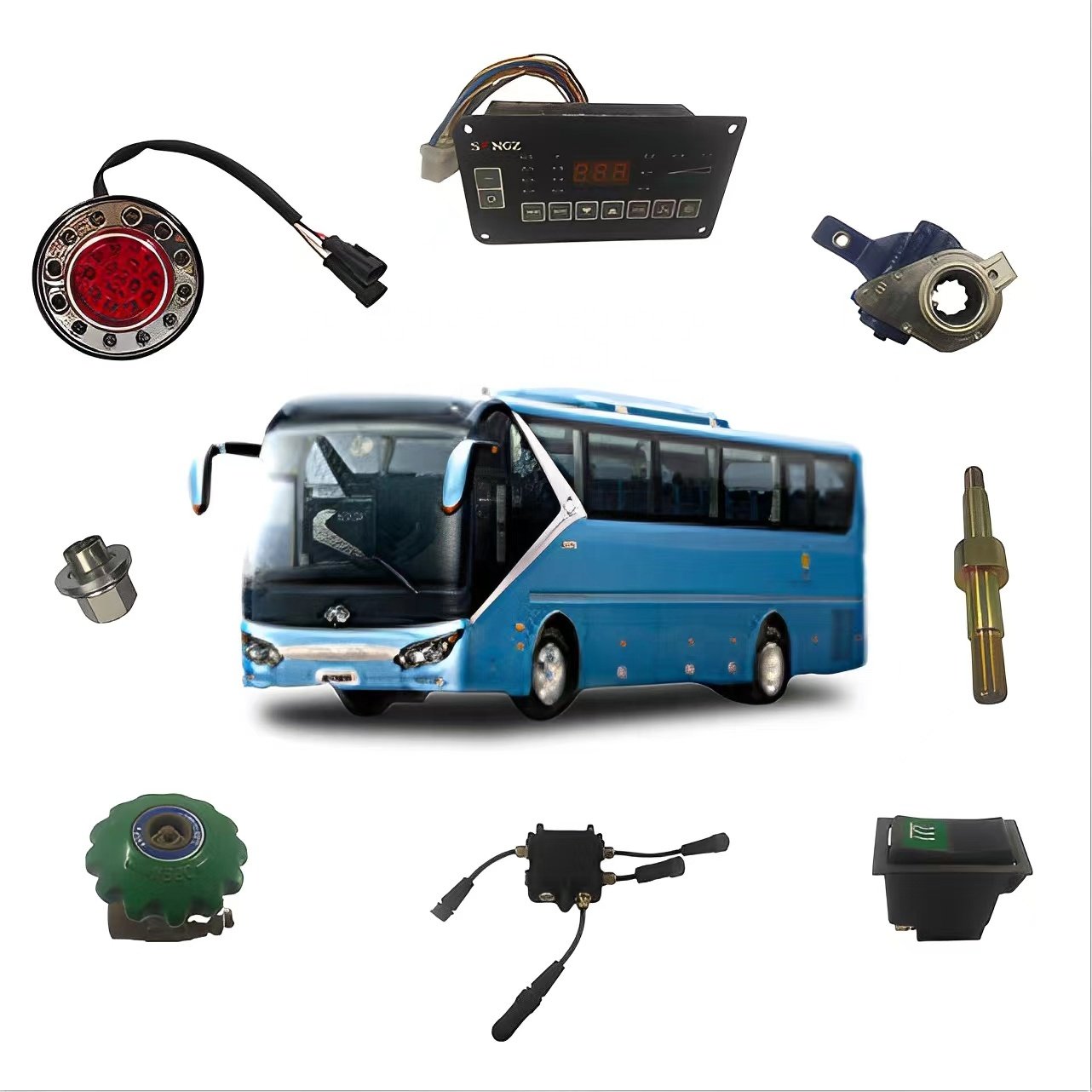 Oem Bus Lights King Long Higer Bus Spare Part Wholesale Higer Headlight Kinglong Headlamp Bus Taillights Tail Light